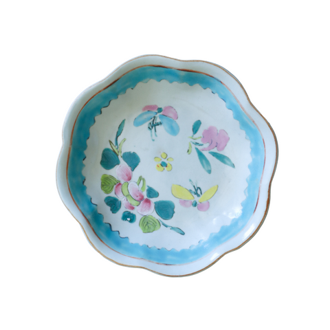 Scalloped Butterfly Dish on Pedestal