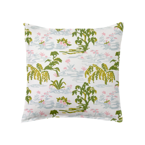 Pink Meadows Throw Pillow