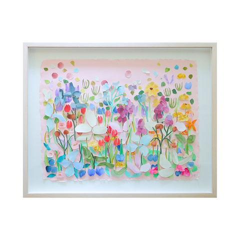 Pink Horizontal Floral Meadow