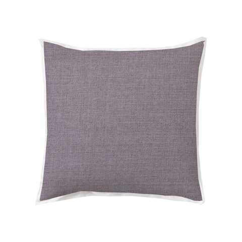 Lilac Throw Pillow with White Butterfly Flange