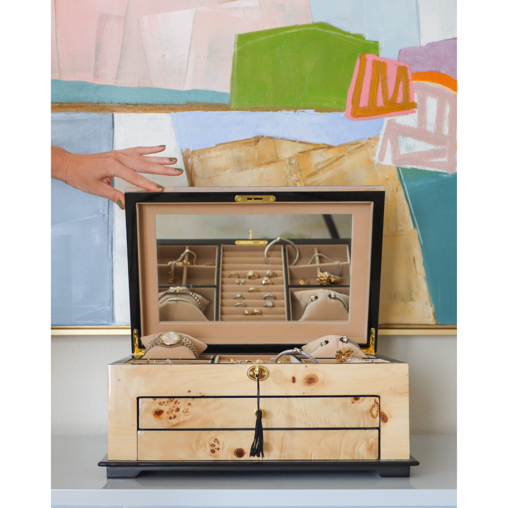 Mappa Burl Jewelry Chest
