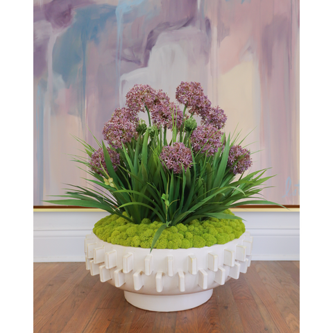 Purple Alliums in Matrix Bowl