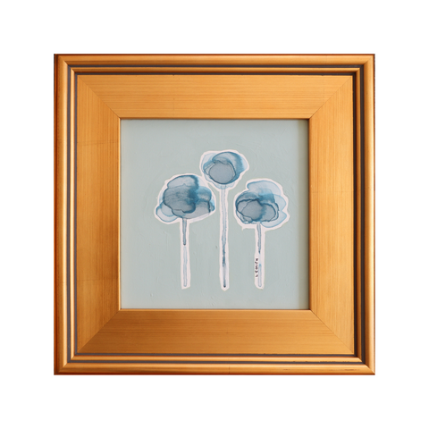 Ink and Foliage in Seaglass and Muted Mint