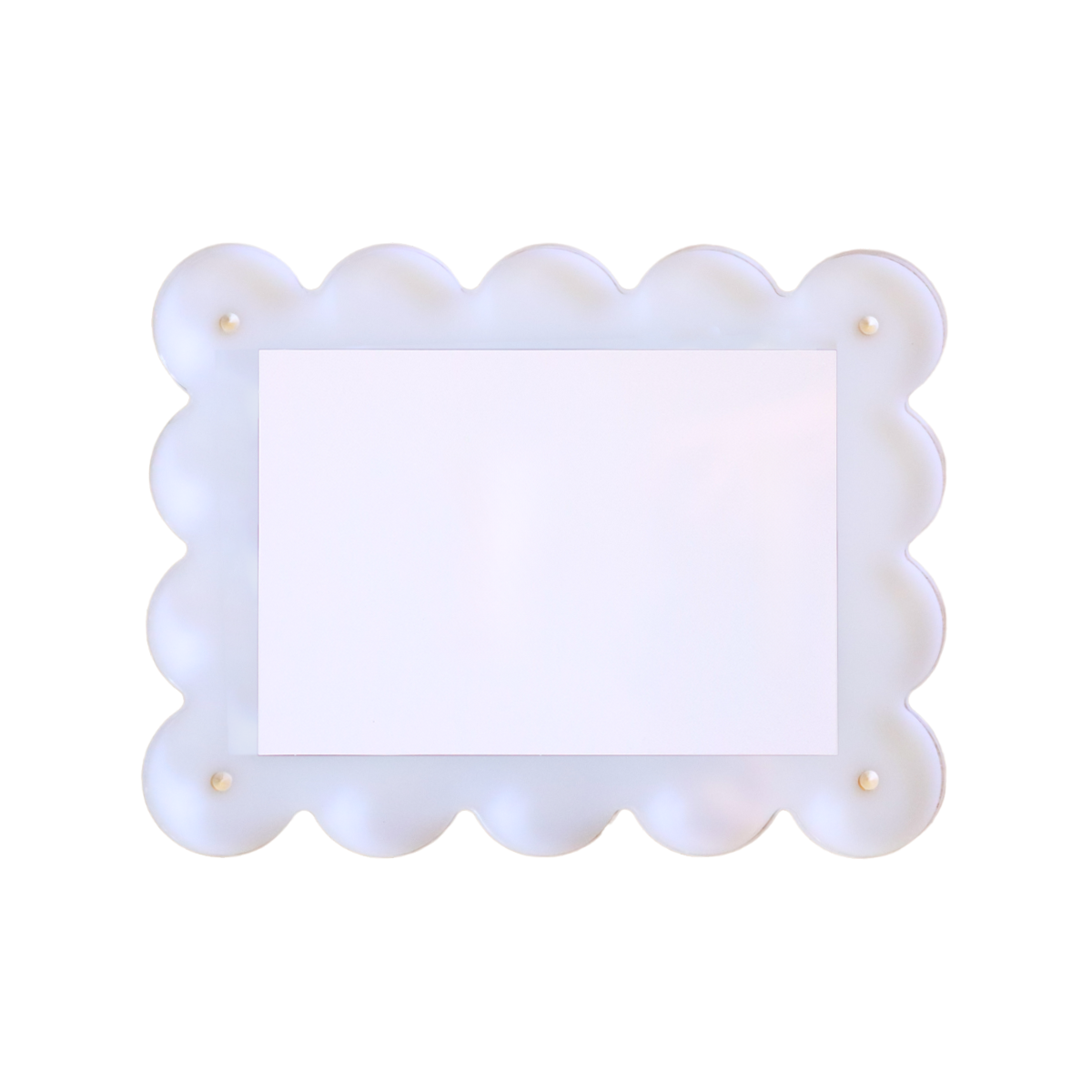 White Acrylic Scallop Picture Frame