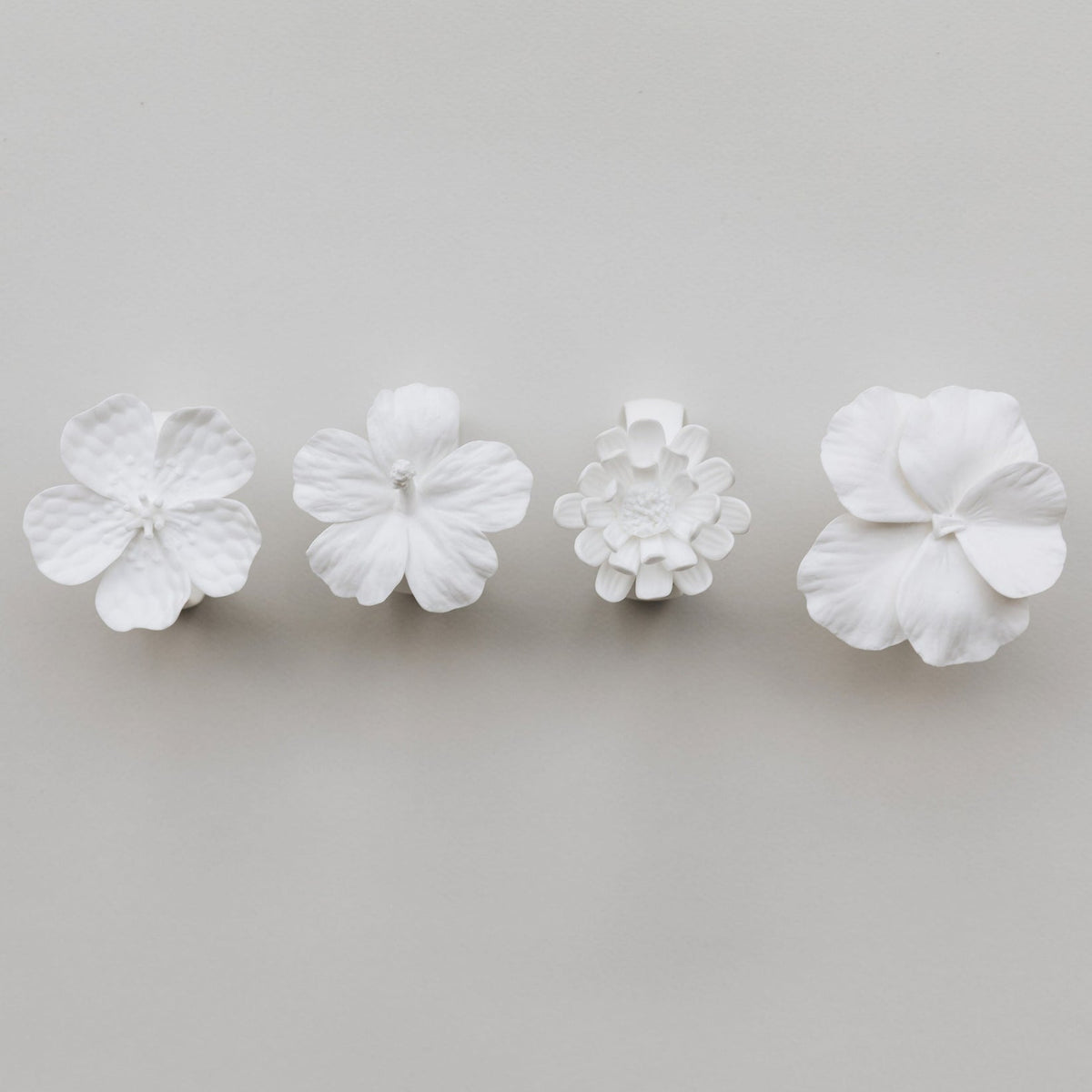 Assorted Flower Napkin Rings, Set of 4