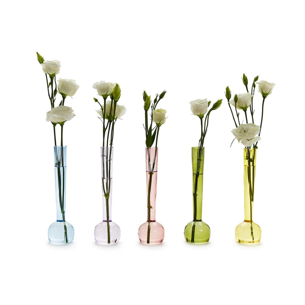 Rose Hand-Blown Glass Budvase