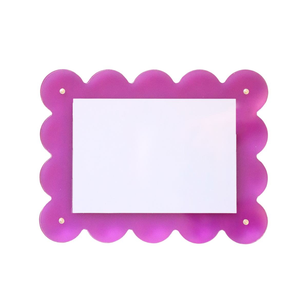 Fuchsia Acrylic Scallop Picture Frame