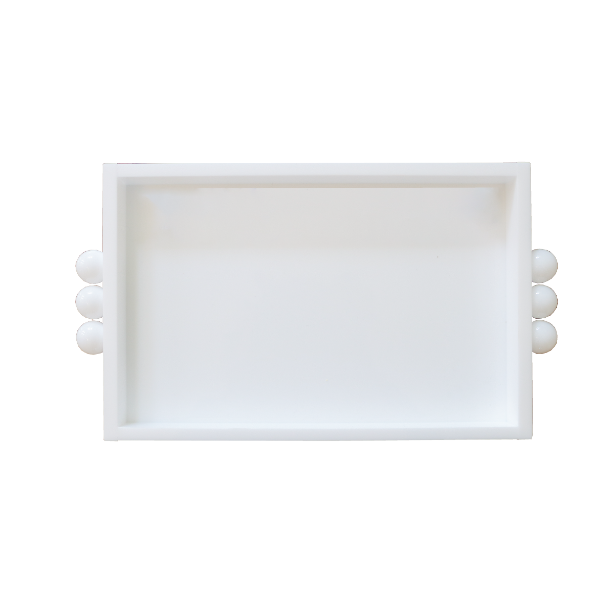 White Lucite Bubble Tray