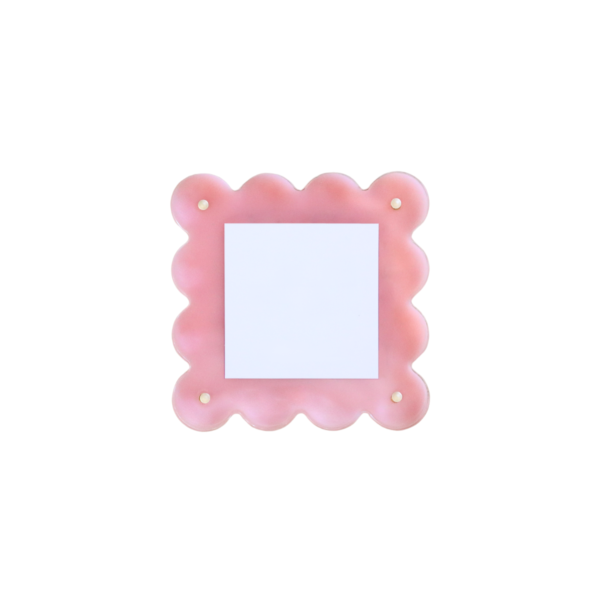 Light Pink Acrylic Scallop Picture Frame