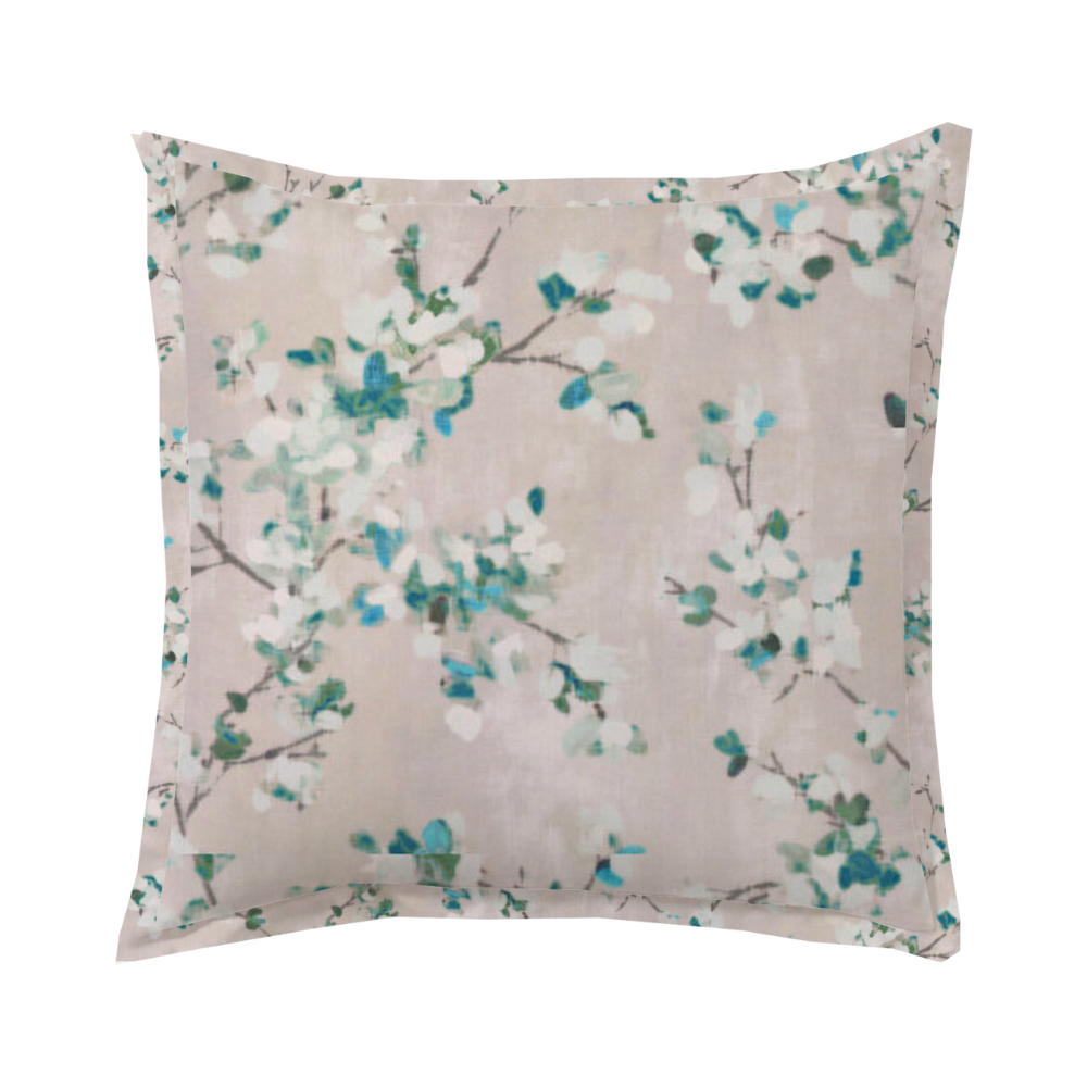 Blooming Blue Throw Pillow