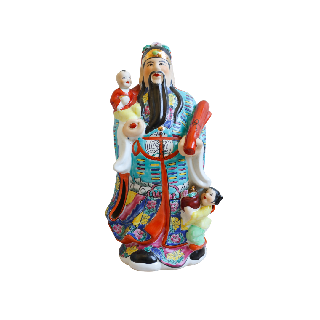 Chinese God of Fortune & Fertility Figure