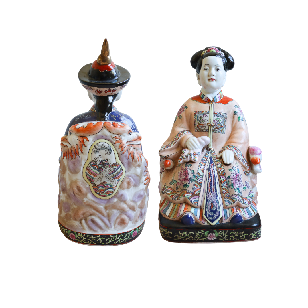Emperor & Empress Export Porcelain Statues