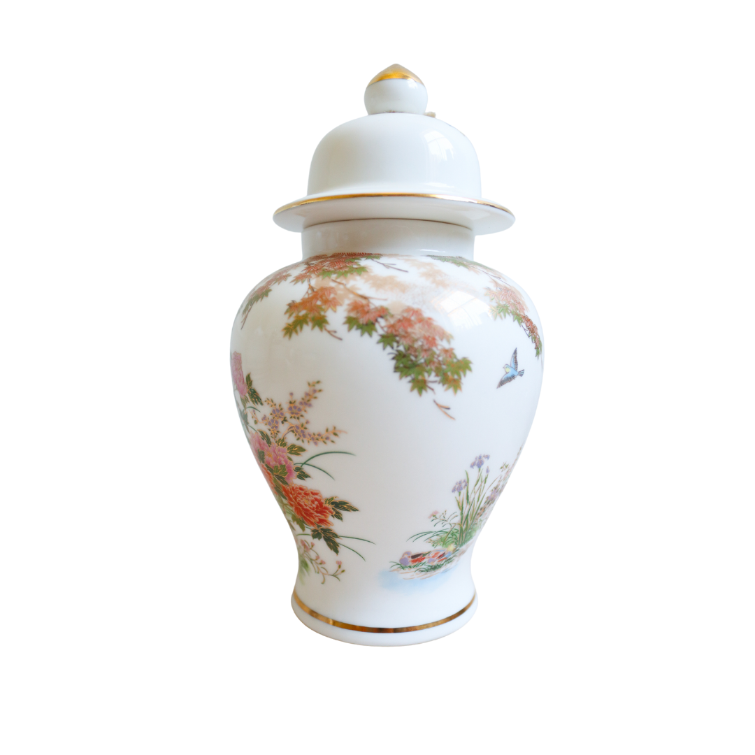Japanese Porcelain Temple Jar