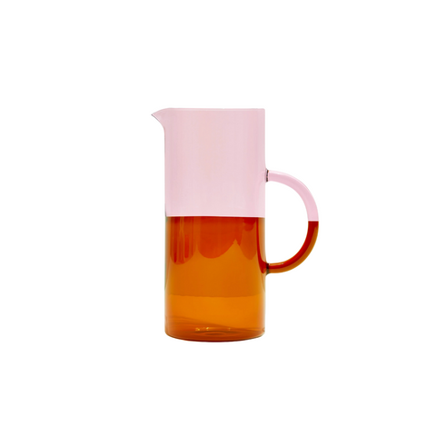 Santorini Two-Tone Pitcher, Pink & Orange