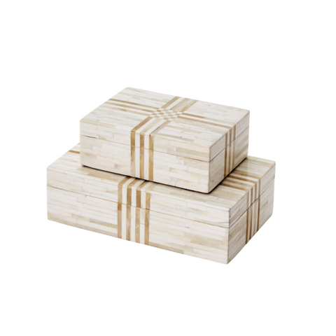 Bone Inlay Box, Set of 2
