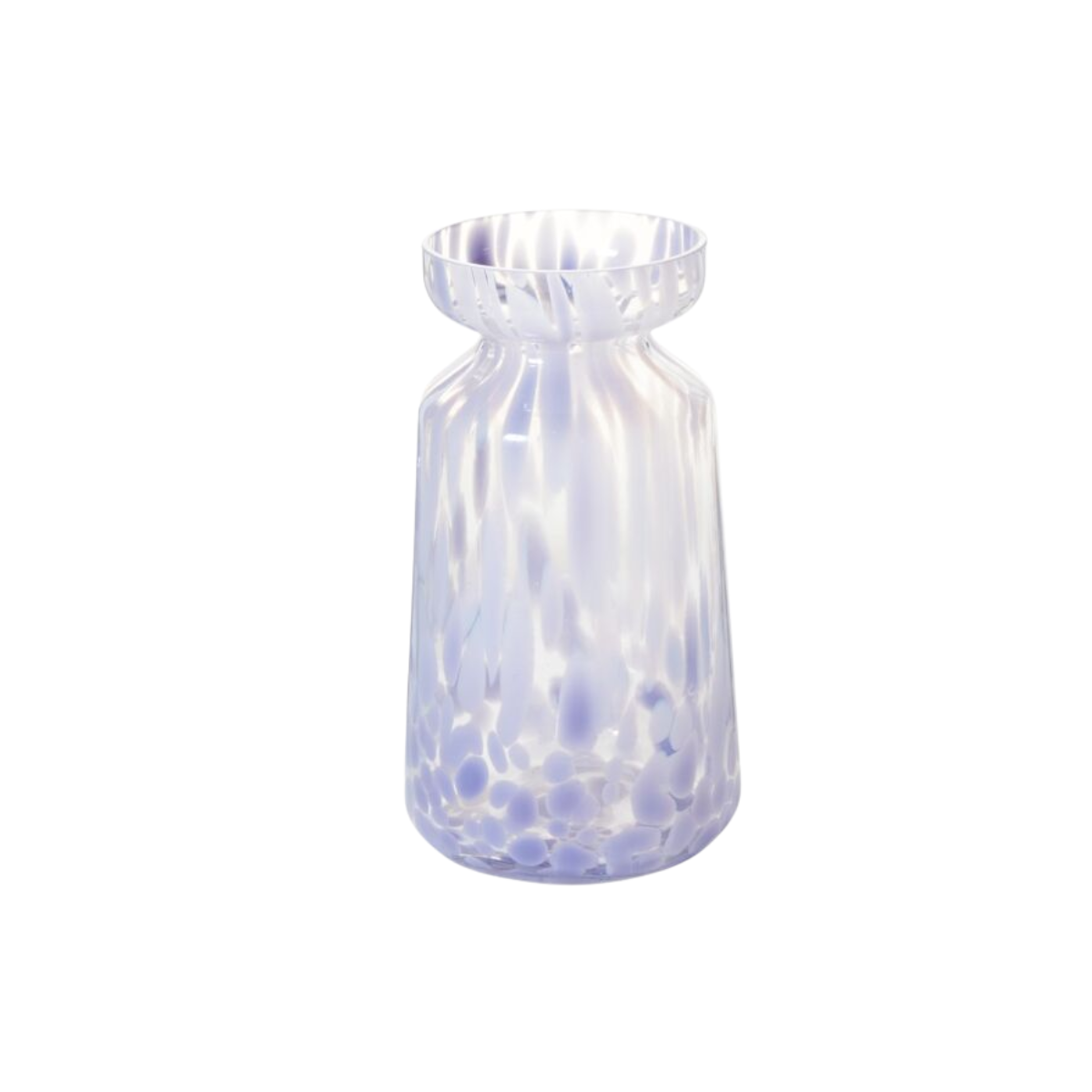 Lavender Confetti Glass Vase