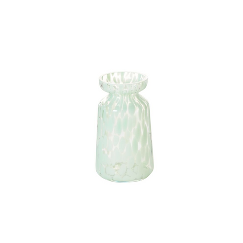 Green Confetti Glass Vase