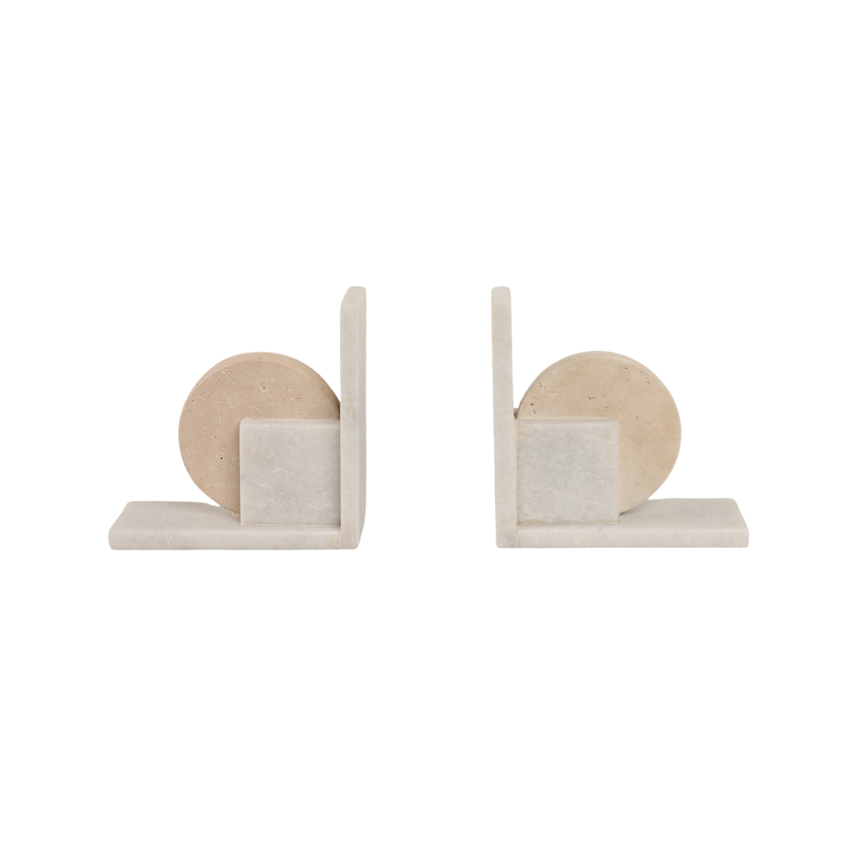 Geo Marble & Travertine Bookends – The Collective Dallas