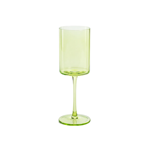Green Tropez Wine Glass