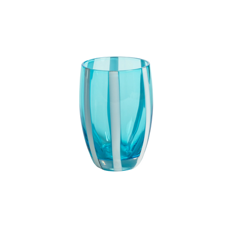 Blue Stripe Monaco Glass