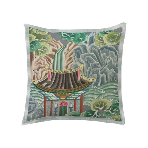Pagoda Garden Throw Pillow