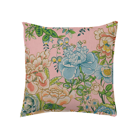 Pretty in Pink Peony Throw Pillow