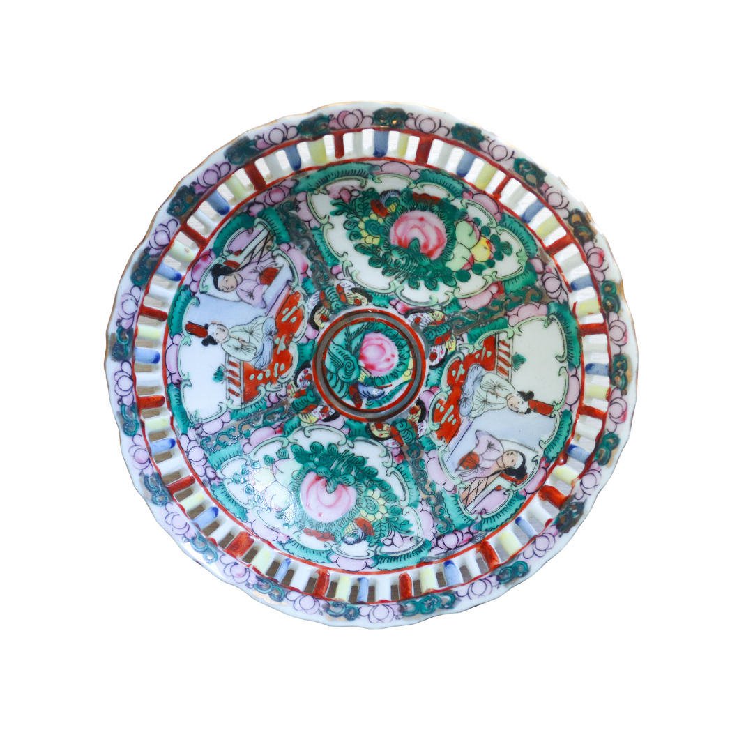 Rose Medallion Reticulated Saucer