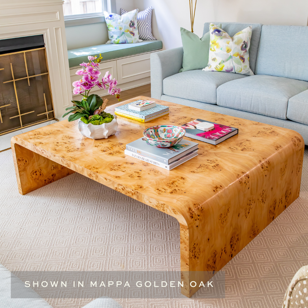 Burl coffee table for sale deals