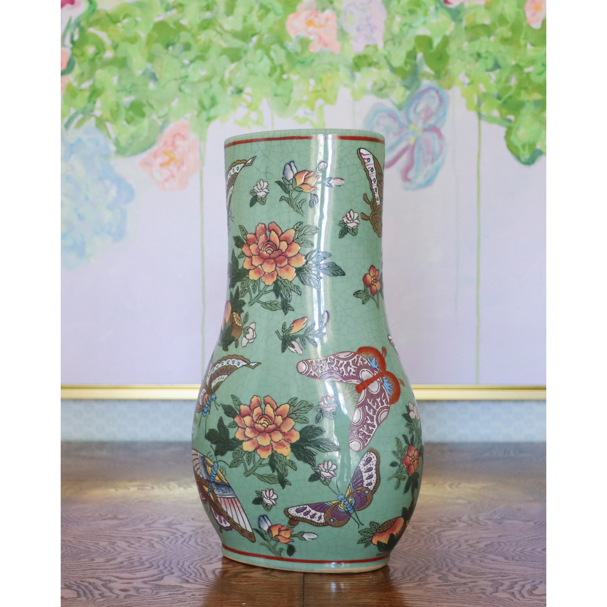 Export Porcelain Butterfly Vase