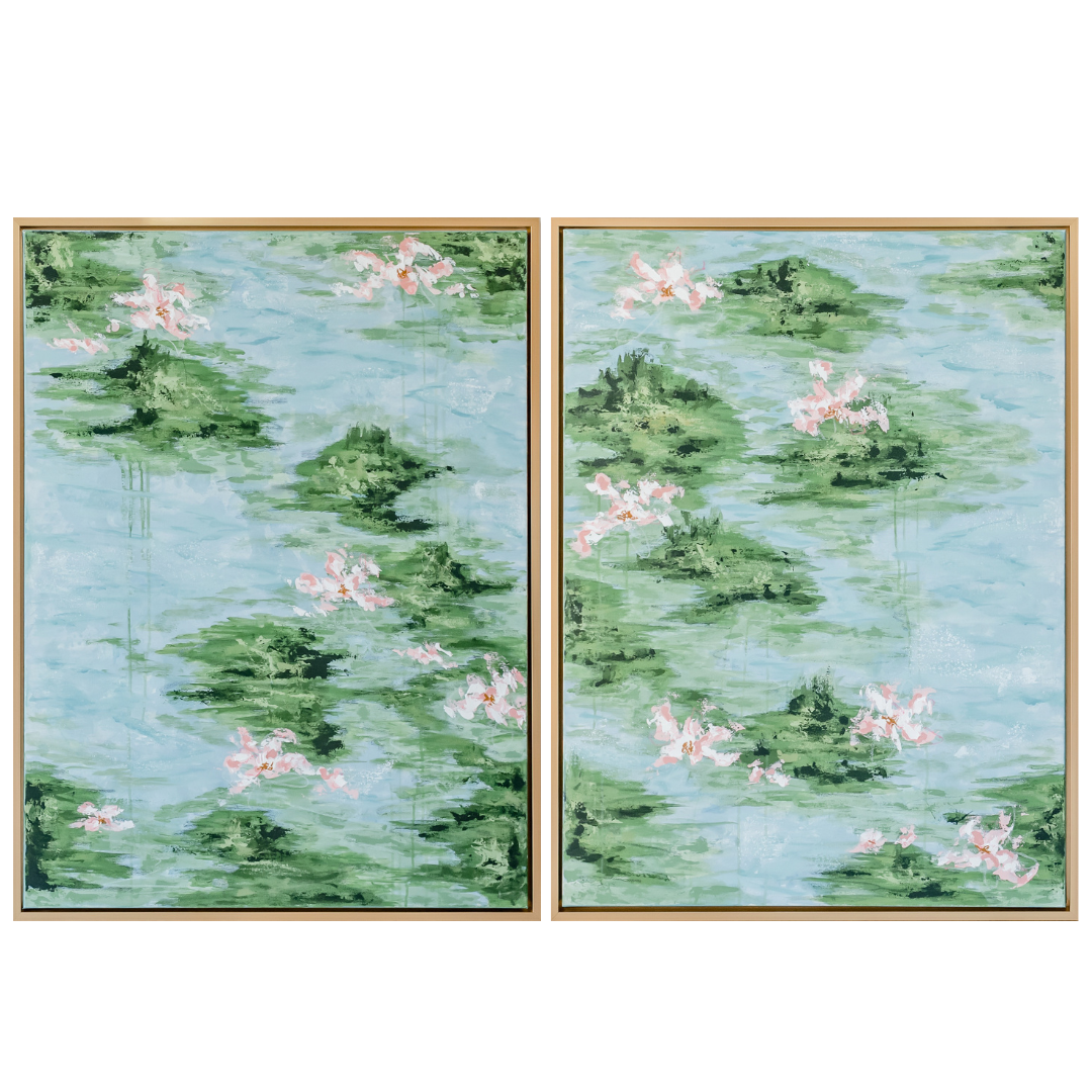 Water Lilies Diptych