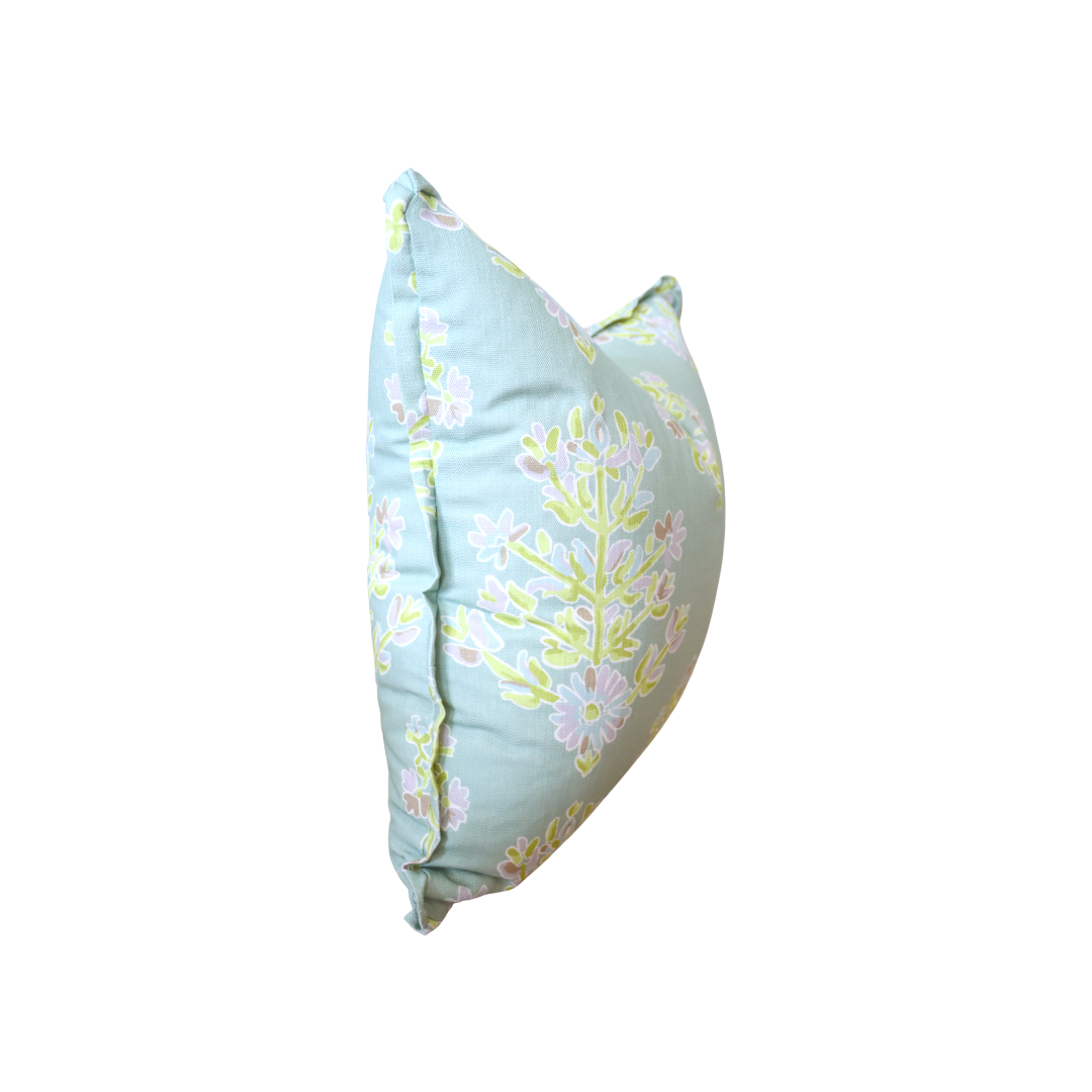Floral Hand Blocked Throw Pillow