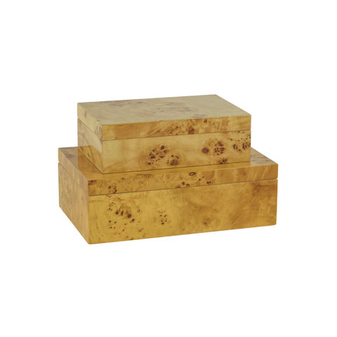 Blonde Burl Wood Box