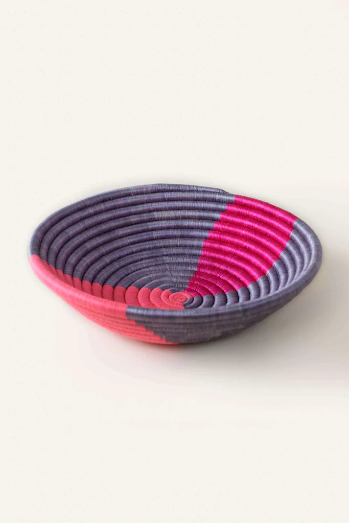 Pink Twist Woven Basket