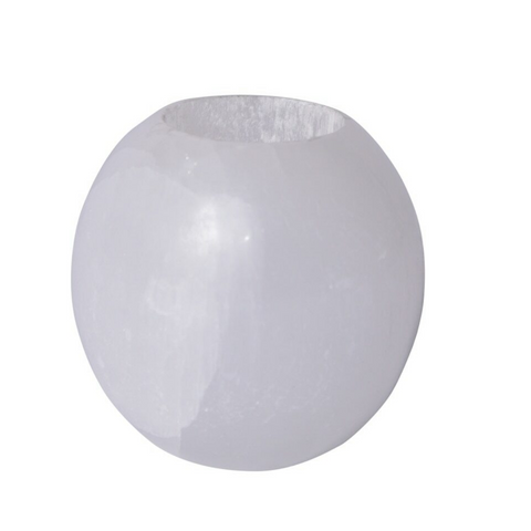 Selenite Sphere Votive Holder